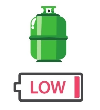 low refrigerant gas
